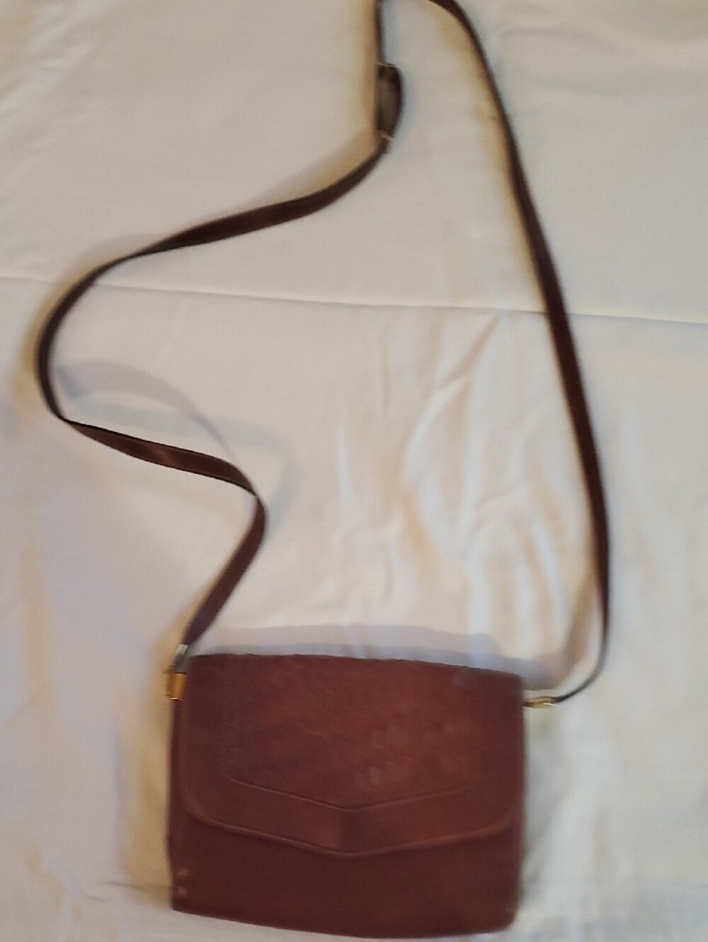 Vintage Lambardo Brown Crossbody Leather Bag - Women's Shoulder Purse - Picture 4 of 15